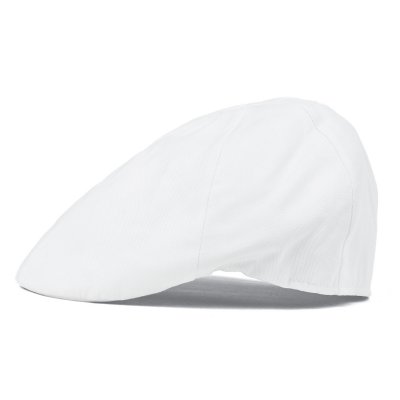 Gubbkeps / Flat cap - Gårda Vico Cotton Flat Cap (vit)