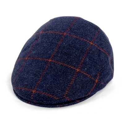 Gubbkeps / Flat cap - Gårda Premium Warrington Wool Sixpence (blå)