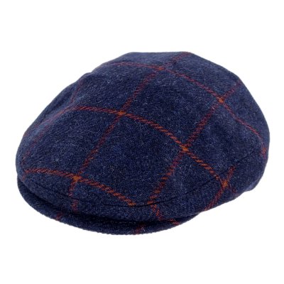 Gubbkeps / Flat cap - Gårda Premium Warrington Wool Sixpence (blå)