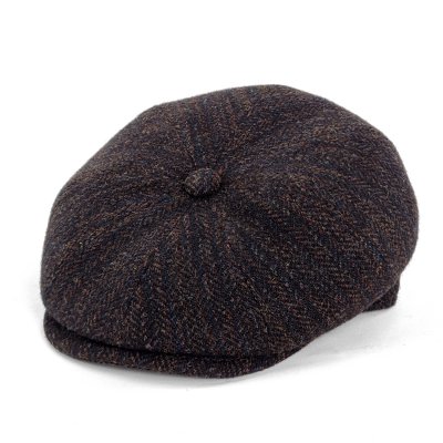 Gubbkeps / Flat cap - Gårda Premium Wrexham Wool Newsboy (blå)