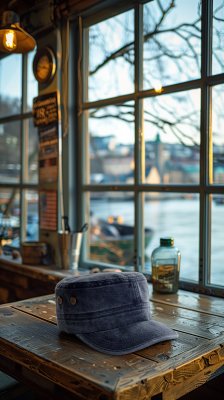 Gubbkeps / Flat cap - Gårda Viper Army Cap (blå)