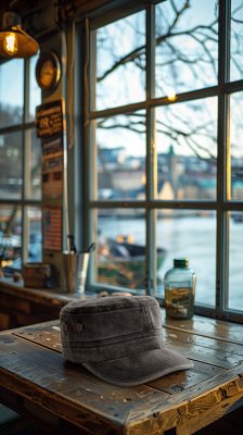 Gubbkeps / Flat cap - Gårda Viper Army Cap (svart)