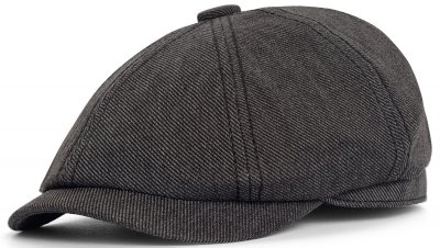 Gubbkeps / Flat cap - Gårda Carnew Newsboy Cap (svart)