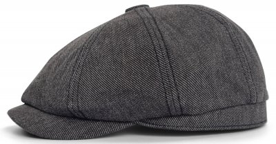 Gubbkeps / Flat cap - Gårda Carnew Newsboy Cap (svart)