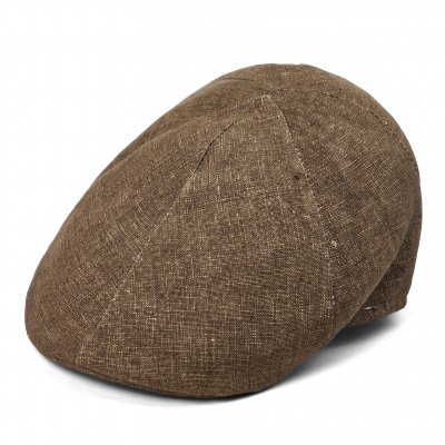 Gubbkeps / Flat cap - Gårda Tallone Linen Flat Cap (brun)