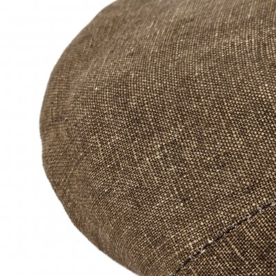 Gubbkeps / Flat cap - Gårda Tallone Linen Flat Cap (brun)