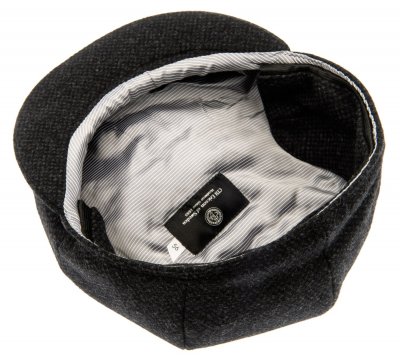 Gubbkeps / Flat cap - CTH Ericson Gustav Newsboy Earflap Re-Source Wool (grå)