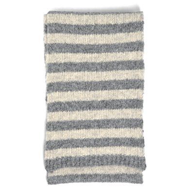 Halsdukar - Gårda Grindelwald Striped Wool Mix Scarf (beige/grå)