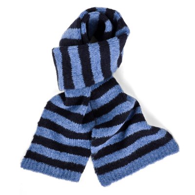 Halsdukar - Gårda Grindelwald Striped Wool Mix Scarf (blå)