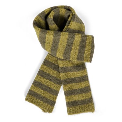 Halsdukar - Gårda Grindelwald Striped Wool Mix Scarf (grön)