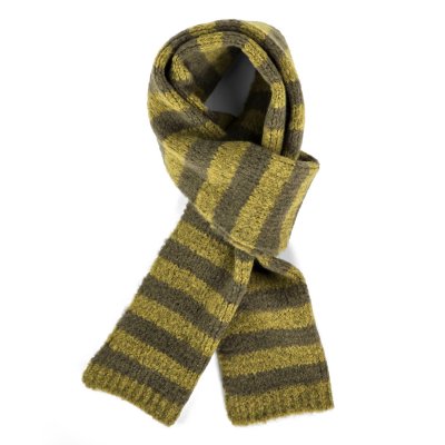 Halsdukar - Gårda Grindelwald Striped Wool Mix Scarf (grön)