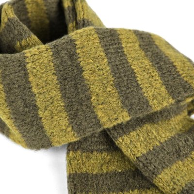Halsdukar - Gårda Grindelwald Striped Wool Mix Scarf (grön)