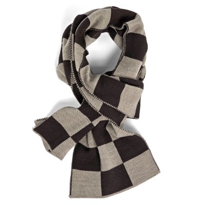 Halsdukar - Gårda Kitzbühel Merino Wool Check Scarf (brun/beige)