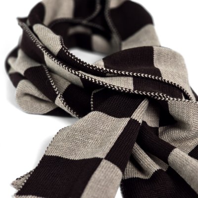 Halsdukar - Gårda Kitzbühel Merino Wool Check Scarf (brun/beige)