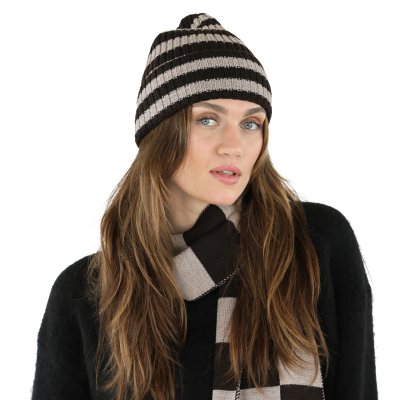 Halsdukar - Gårda Kitzbühel Merino Wool Check Scarf (brun/beige)