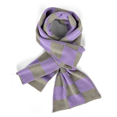 Halsdukar - Gårda Kitzbühel Merino Wool Check Scarf (lila/beige)