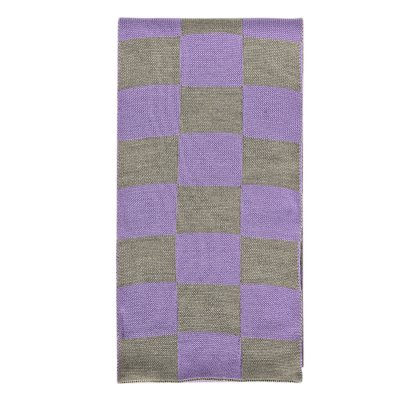 Halsdukar - Gårda Kitzbühel Merino Wool Check Scarf (lila/beige)