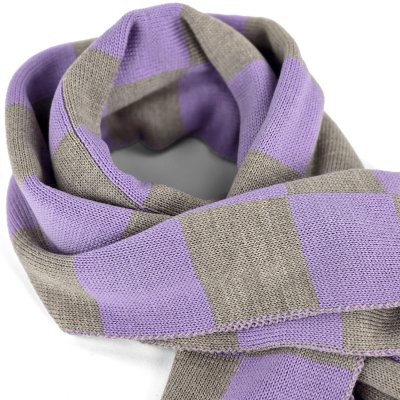 Halsdukar - Gårda Kitzbühel Merino Wool Check Scarf (lila/beige)