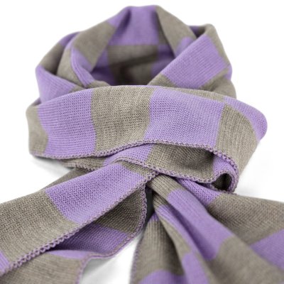 Halsdukar - Gårda Kitzbühel Merino Wool Check Scarf (lila/beige)