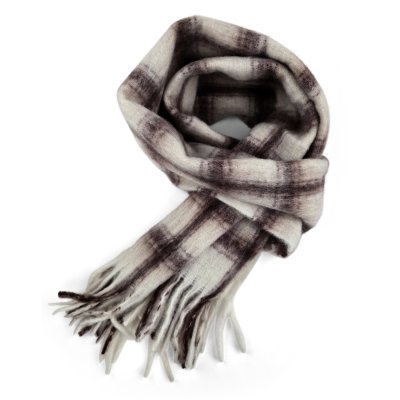 Halsdukar - Gårda Rennell Check Wool Mix Scarf (beige)