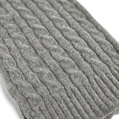 Halsdukar - Gårda Sölden Cable Knit Wool Mix Scarf (grå)