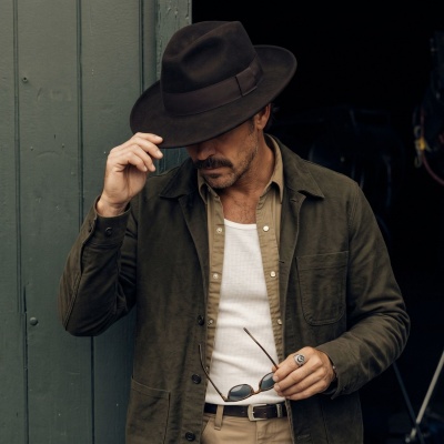 Hattar - Gårda Volterra Fedora Wool Hat (mörkbrun)