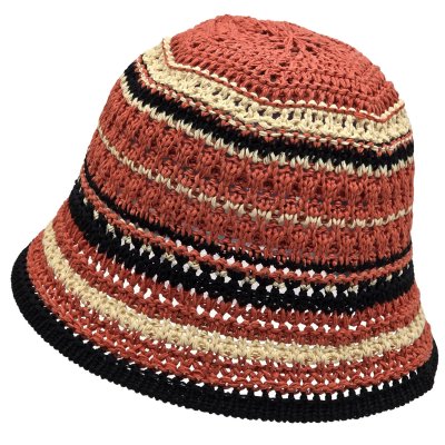Hattar - Gårda Adeje Knitted Bucket Hat (röd/multi)