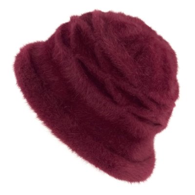 Hattar - Gårda Atri Angora Cloche (vinröd)