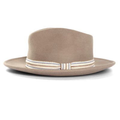 Hattar - Gårda Belluno Crushable Wool felt Fedora (beige)