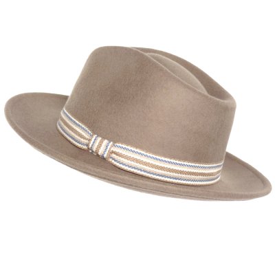 Hattar - Gårda Belluno Crushable Wool felt Fedora (beige)