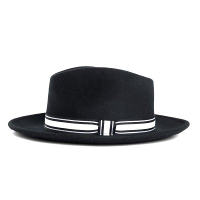 Hattar - Gårda Belluno Crushable Wool felt Fedora (svart)