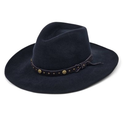 Hattar - Gårda Bowmont Crushable Wool felt Western hat (blå)