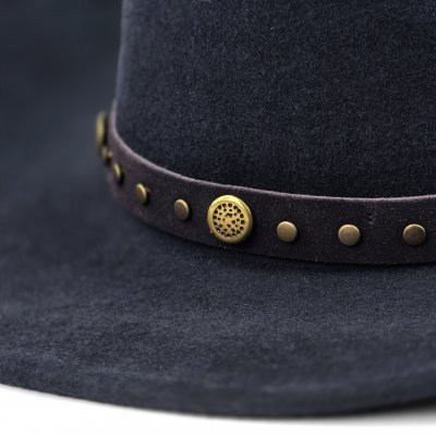 Hattar - Gårda Bowmont Crushable Wool felt Western hat (blå)