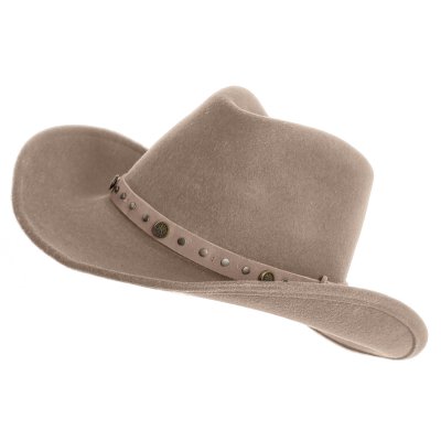 Hattar - Gårda Bowmont Crushable Wool felt Western hat (greige)