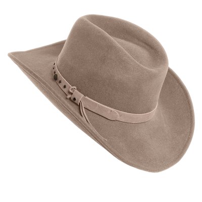 Hattar - Gårda Bowmont Crushable Wool felt Western hat (greige)
