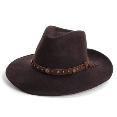 Hattar - Gårda Bowmont Crushable Wool felt Western hat (brun)
