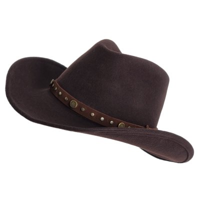 Hattar - Gårda Bowmont Crushable Wool felt Western hat (brun)