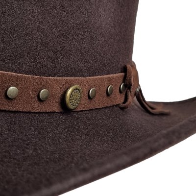 Hattar - Gårda Bowmont Crushable Wool felt Western hat (brun)