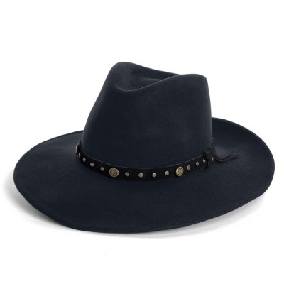 Hattar - Gårda Bowmont Crushable Wool felt Western hat (svart)