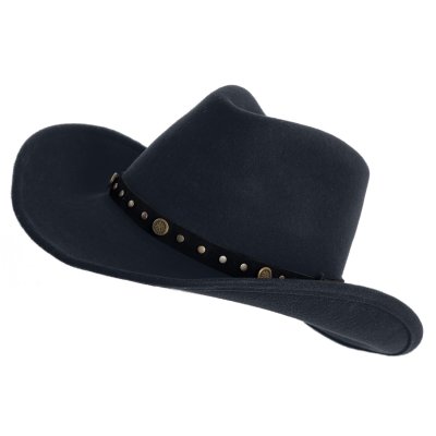 Hattar - Gårda Bowmont Crushable Wool felt Western hat (svart)