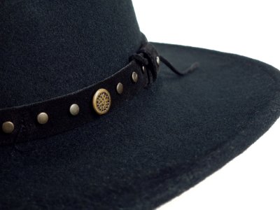 Hattar - Gårda Bowmont Crushable Wool felt Western hat (svart)