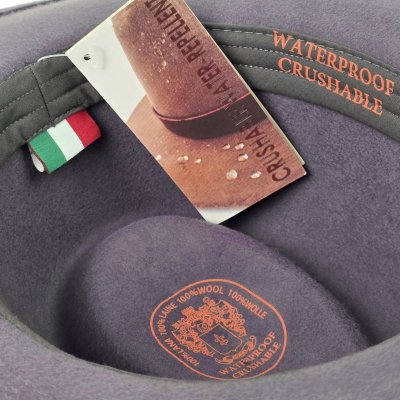 Hattar - Gårda Braga Wool felt Fedora (grå)