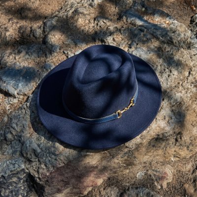 Hattar - Gårda Braga Wool felt Fedora (navy)