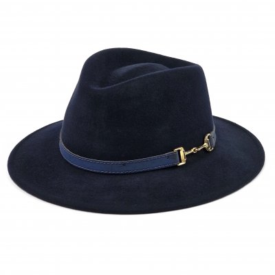 Hattar - Gårda Braga Wool felt Fedora (navy)