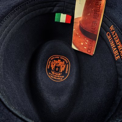 Hattar - Gårda Braga Wool felt Fedora (navy)