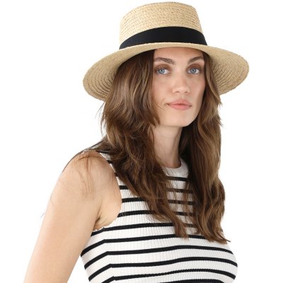 Stråhatt - Gårda Palma Gambler (natur/svart)