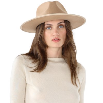Hattar - Gårda Mapleton Wide brimmed Fedora (beige)