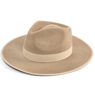 Hattar - Gårda Mapleton Wide brimmed Fedora (beige)