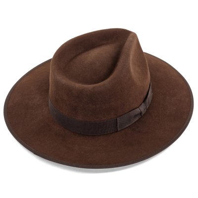 Hattar - Gårda Mapleton Wide brimmed Fedora (brun)