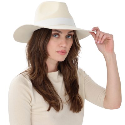 Hattar - Gårda Marcola Wide brimmed Fedora (vit)